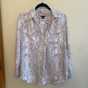 Ann Taylor snake print blouse